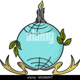 Earth Hour 60 Minute Template Stock Vector
