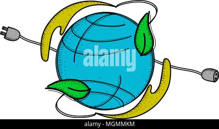 Earth Hour 60 Minute Template Stock Vector