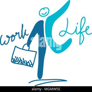 Work Life Balance Template Vector Stock Vector