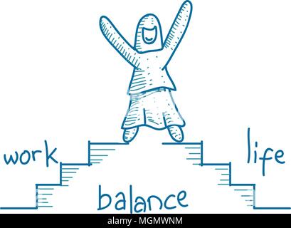 Work Life Balance Template Vector Stock Vector