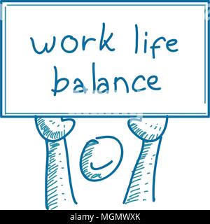 Work Life Balance Template Vector Stock Vector
