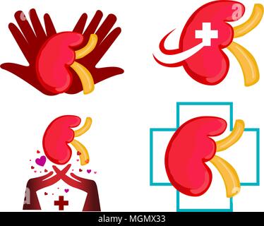 World Kidney Day Template Set Stock Vector