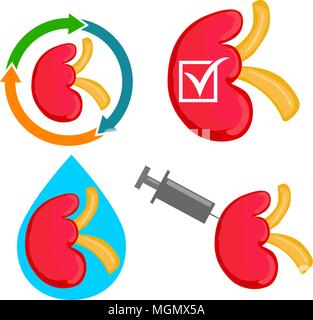 World Kidney Day Template Set Stock Vector