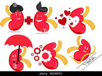 World Kidney Day Template Set Stock Vector
