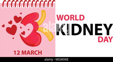 WORLD KIDNEY DAY Stock Vector