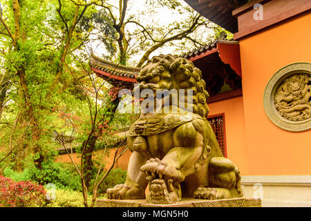 Lingyin Temple (Temple of the Soul's Retreat) complex. One of the largest Buddhist temples in China Stock Photo