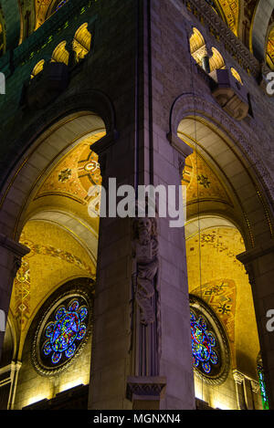 Inside of Basilica Sainte-Anne de Beaupré  Quebec Canada Stock Photo