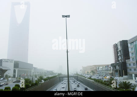 Sand Storm in Riyadh City, Saudi Arabia, 05-02-2006 Stock Photo