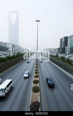 Sand Storm in Riyadh City, Saudi Arabia, 05-02-2006 Stock Photo