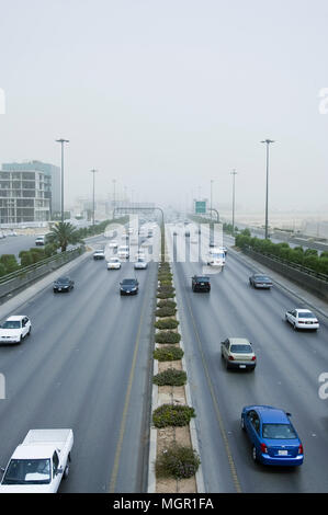 Sand Storm in Riyadh City, Saudi Arabia, 05-02-2006 Stock Photo