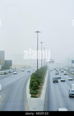 Sand Storm in Riyadh City, Saudi Arabia, 05-02-2006 Stock Photo