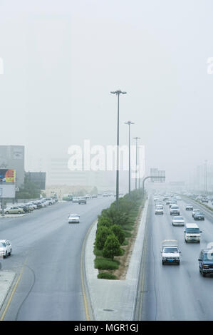 Sand Storm in Riyadh City, Saudi Arabia, 05-02-2006 Stock Photo