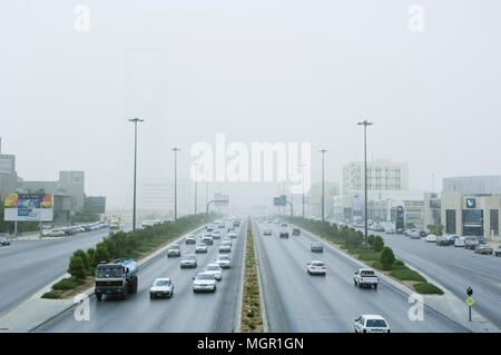 Sand Storm in Riyadh City, Saudi Arabia, 05-02-2006 Stock Photo