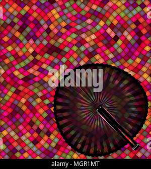 color background and round fan Stock Vector