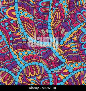 Seamless pattern based on traditional Asian elements Paisley Stock Vector