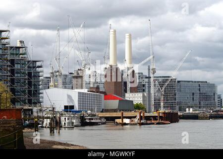 The redevelopment of the Battersea power station at Nine Elms London England UK Stock Photo