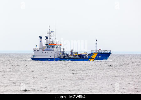 Swedish Coast Guard's ship at sea Stock Photo