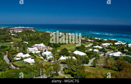 An aerial view of the South Shore of Bermuda Stock Photo