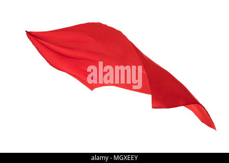 flying fabric separated on white background. Stock Photo