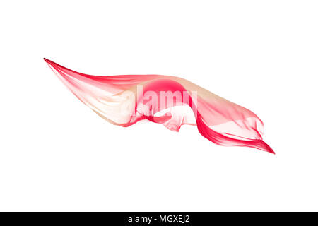 flying fabric separated on white background. Stock Photo