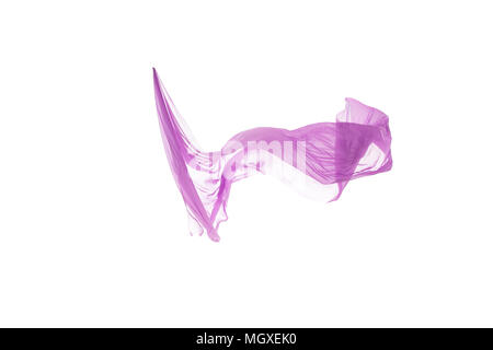 flying fabric separated on white background. Stock Photo