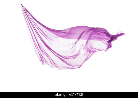 flying fabric separated on white background. Stock Photo