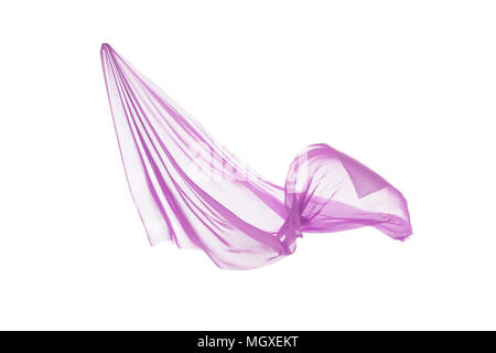 flying fabric separated on white background. Stock Photo