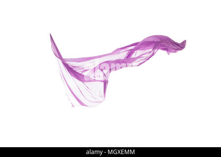 flying fabric separated on white background. Stock Photo