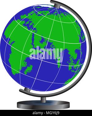 globe isolated on white background vector illustration Stock Vector
