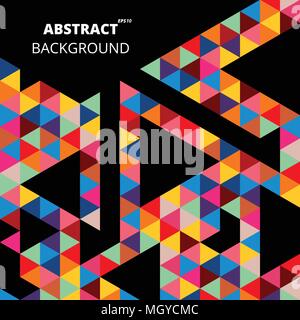 Abstract of colorful pattern in geometric shapes. Designing for modern presenting. Vector illustration.eps10 Stock Vector
