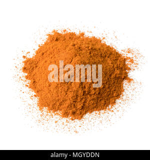 Heap of Cayenne pepper isolated on white background Stock Photo