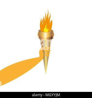 torch in hand  Stock Vector