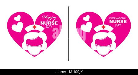 International Nurses Day, May 12. Vector illustration of happy nurse day. vector image. Stock Vector