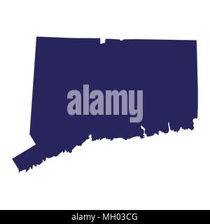 map of the U.S. state of Connecticut  Stock Vector