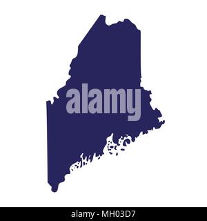 map of the U.S. state of Maine vector Stock Vector