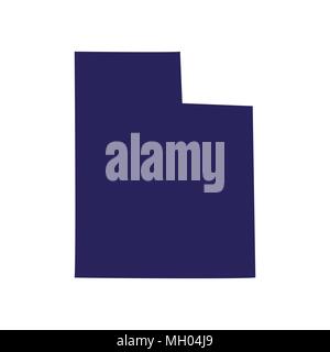 map of the U.S. state of Utah  Stock Vector