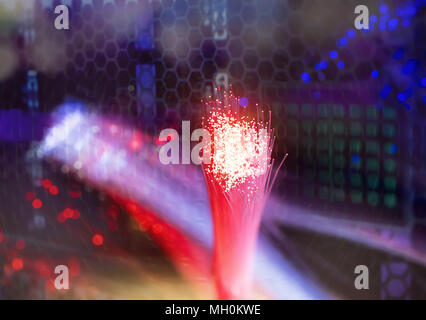 fiber optic cables Stock Photo
