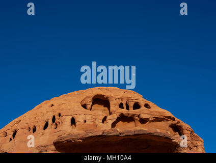 Nabataean tombs in madain saleh archaeologic site, Al Madinah Province, Al-Ula, Saudi Arabia Stock Photo