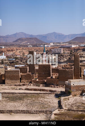 Traditional clay and silt homes in a village, Asir Province, Aseer, Saudi Arabia Stock Photo