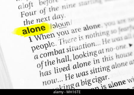 ALONE definition and meaning