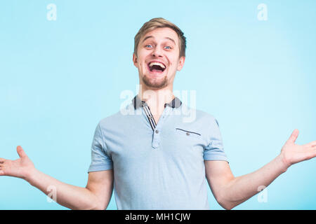 Portrait of attractive amazed brunet cheerful girl sudden news reaction ...