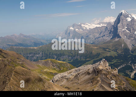 Dramtic views from Schilthorn peak in Switzerland Stock Photo