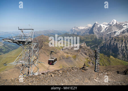 Dramtic views from Schilthorn peak in Switzerland Stock Photo