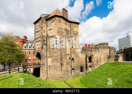 The Black Gate, Newcastle's castle gatehouse, north east England, UK Stock Photo