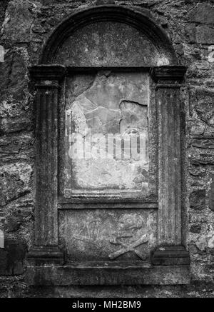 Grave at Dunstaffnage chapel, Dunstaffnage castle, Oban, Argyll and Bute, Scotland, UK Stock Photo