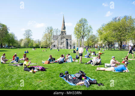 Christ Church Turnham Green in Spring, Turnham Green, Chiswick, London Borough of Hounslow, Greater London, England, United Kingdom Stock Photo