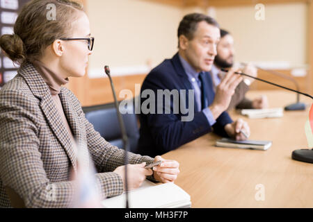 Group of Business People in Conference Stock Photo