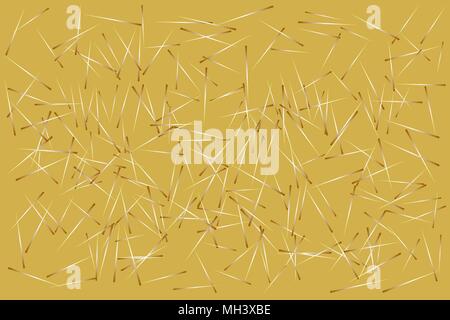 Abstract geometric pattern, shredded brown paper texture, on yellow background. Vector illustration, EPS 10. Stock Vector