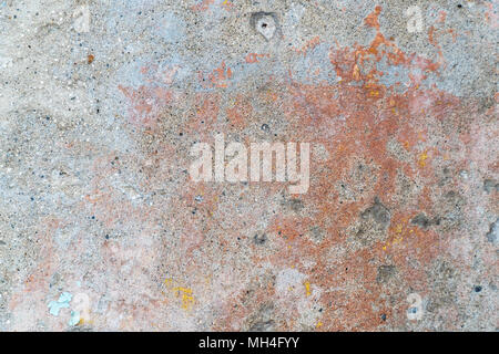 Abstract multicolored texture on the cement wall Stock Photo