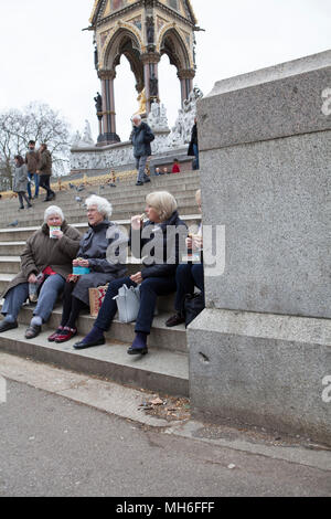 Model Released. Albert Memorial. Chelsea, London Stock Photo